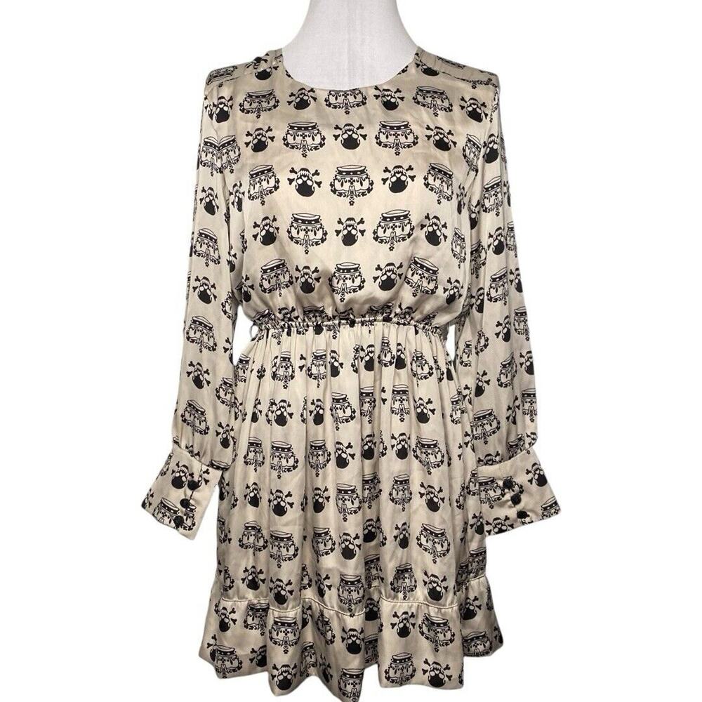 Skull Mini Dress Womens‎ Small Whimsigoth Gothic Lolita Goth Halloween Skater